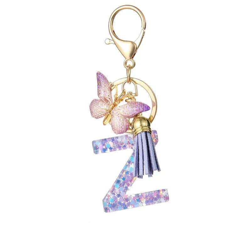 Cilifer® Butterfly Letter Keychain Tassel Design Vibrant Durable Lightweight Gift