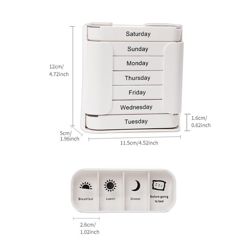 💊 Stay on Track - ✨7-Day Medication Organizer - For Effortless Health Management! 📅