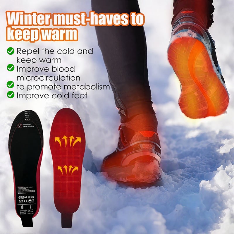 Heated Insoles for Women Men with Remote Control 3 Heat Settings