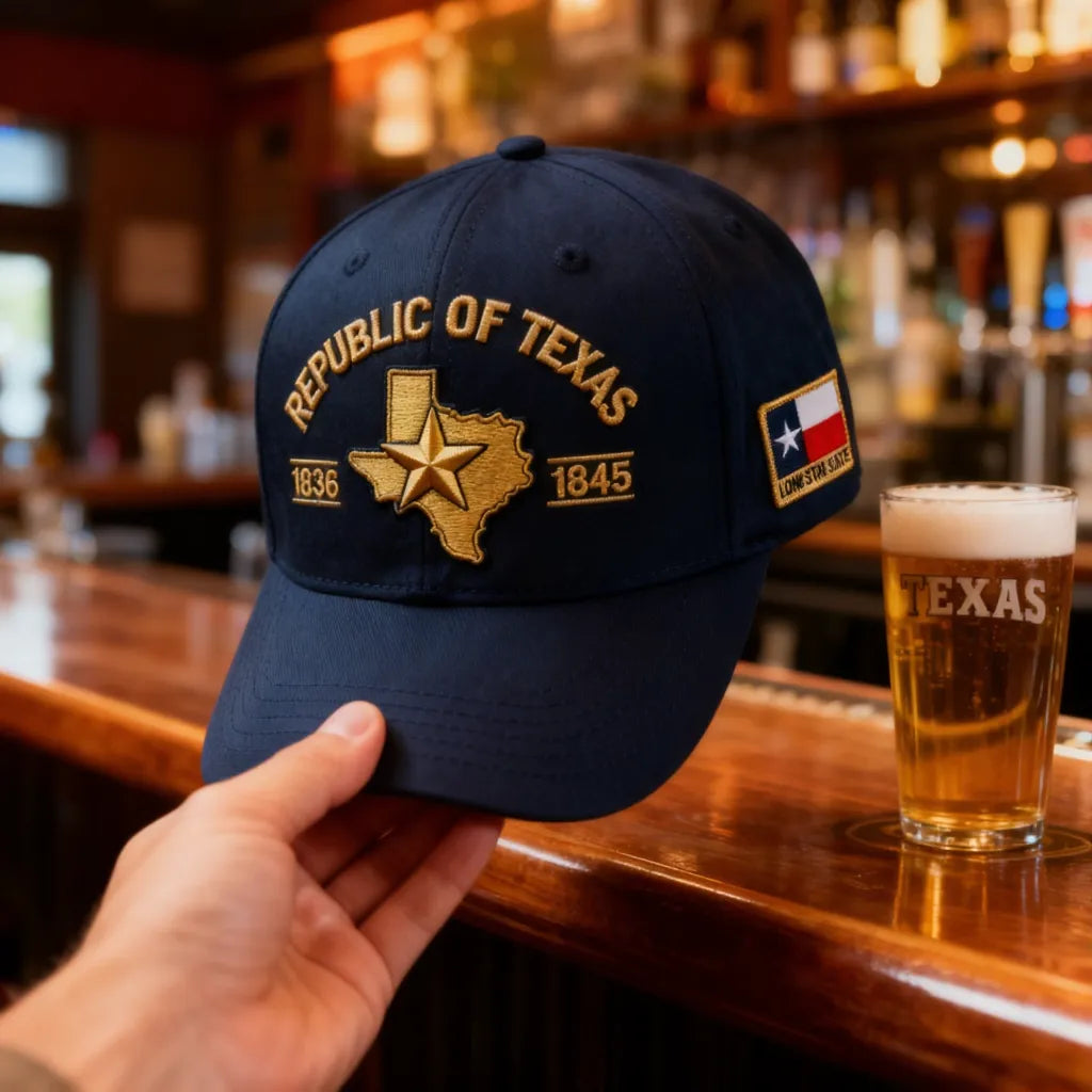 Republic of Texas Embroidered Hat – 1836–1845 Lone Star State Heritage Cap