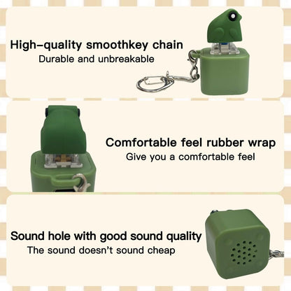 Frog Croaking Fidget Toy - Rechargeable Frog Croaking Keychain. Frog Croaking Stress Reliever with Colorful Lights. Fun & Portable Anxiety Relief Toy