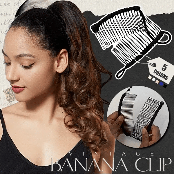 🔥Vintage Stretchy Banana Hair Clip