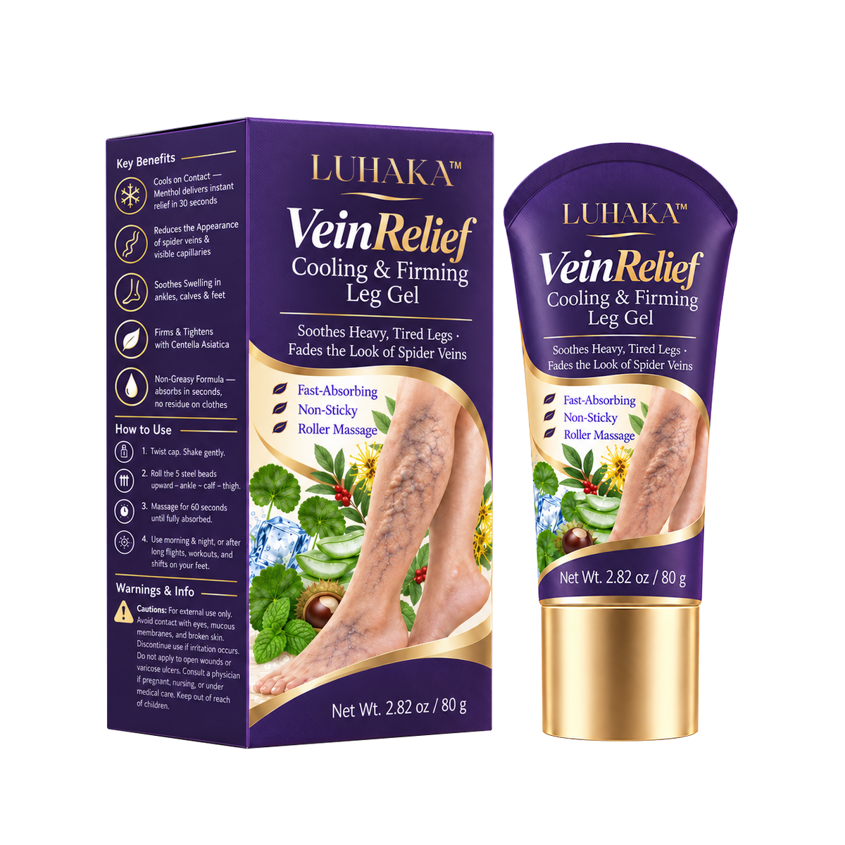 LUHAKA™ VeinRelief Cooling Herbal Leg Gel
