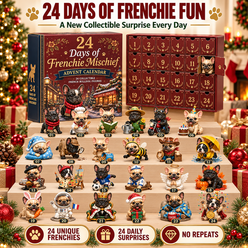 ⏳ Last Day 49% OFF – 🐶 24-Day French Bulldog Christmas Advent Calendar | 24 Unique Collectible Frenchie Characters with Different Outfits, Personalities & Daily Holiday Surprises 🎄✨  (8865 Rev