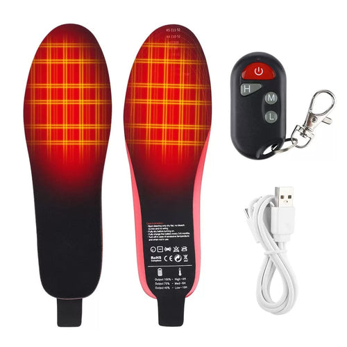 Heated Insoles for Women Men with Remote Control 3 Heat Settings