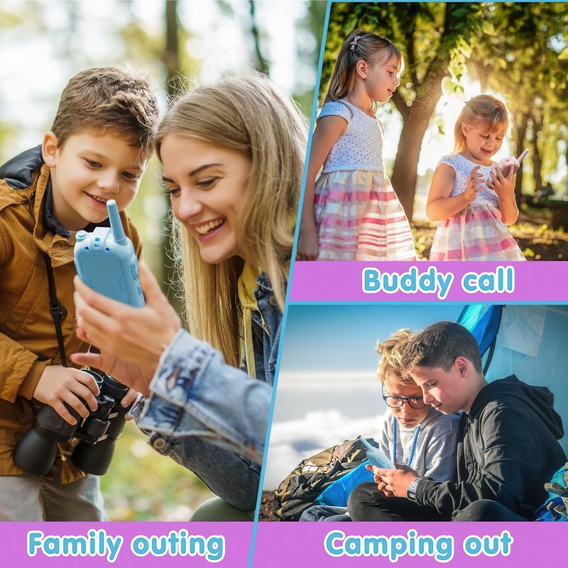 Kids Walkie Talkies w/ Camera (2-Pack) 📱🎮 – Long Range & Fun Audio 🌈 – For Ages 3-12 🎁