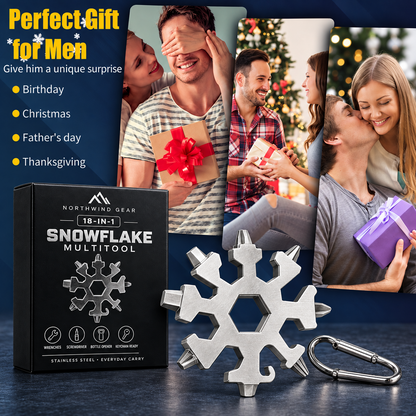 Viral 18‑in‑1 Snowflake Multi‑tool Stainless Steel Portable Wrench ❄️
