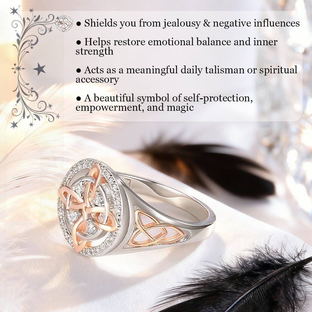 🔥🔮Handmade Witch's Return-Knot Protection Ring✨