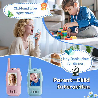 Kids Walkie Talkies w/ Camera (2-Pack) 📱🎮 – Long Range & Fun Audio 🌈 – For Ages 3-12 🎁