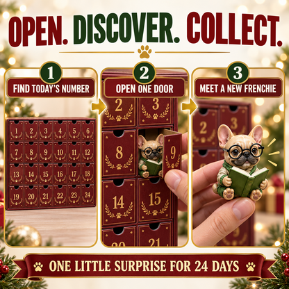 ⏳ Last Day 49% OFF – 🐶 24-Day French Bulldog Christmas Advent Calendar | 24 Unique Collectible Frenchie Characters with Different Outfits, Personalities & Daily Holiday Surprises 🎄✨  (8865 Rev