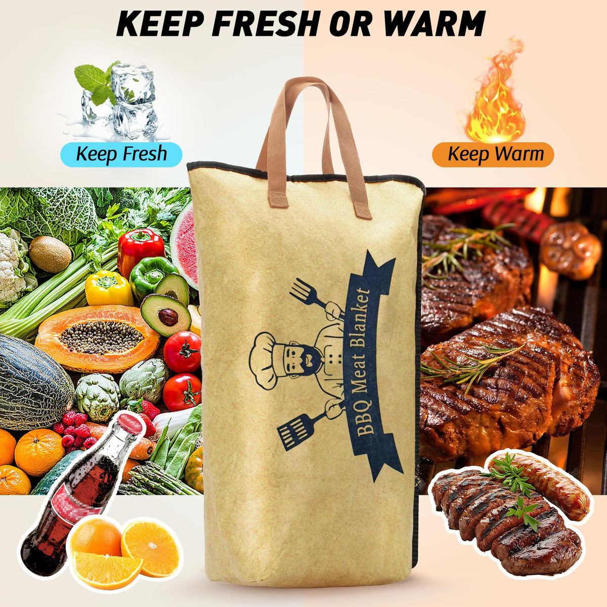 🔥 Elevate Your BBQ Game✨ BBQ Insulated bag - Keep Your Meat Juicy. Tender. and Full of Flavor! 🍖