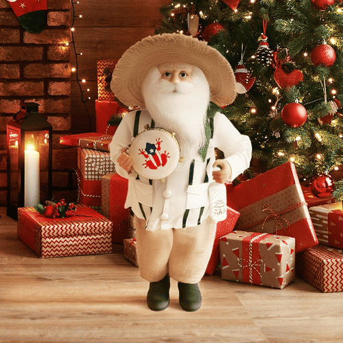 🎄🎅Puerto Rican Santa Claus – Coquito & Tambor Holiday Decor🎶