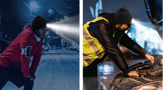 🎄LED illuminated headlamp for knitted hats