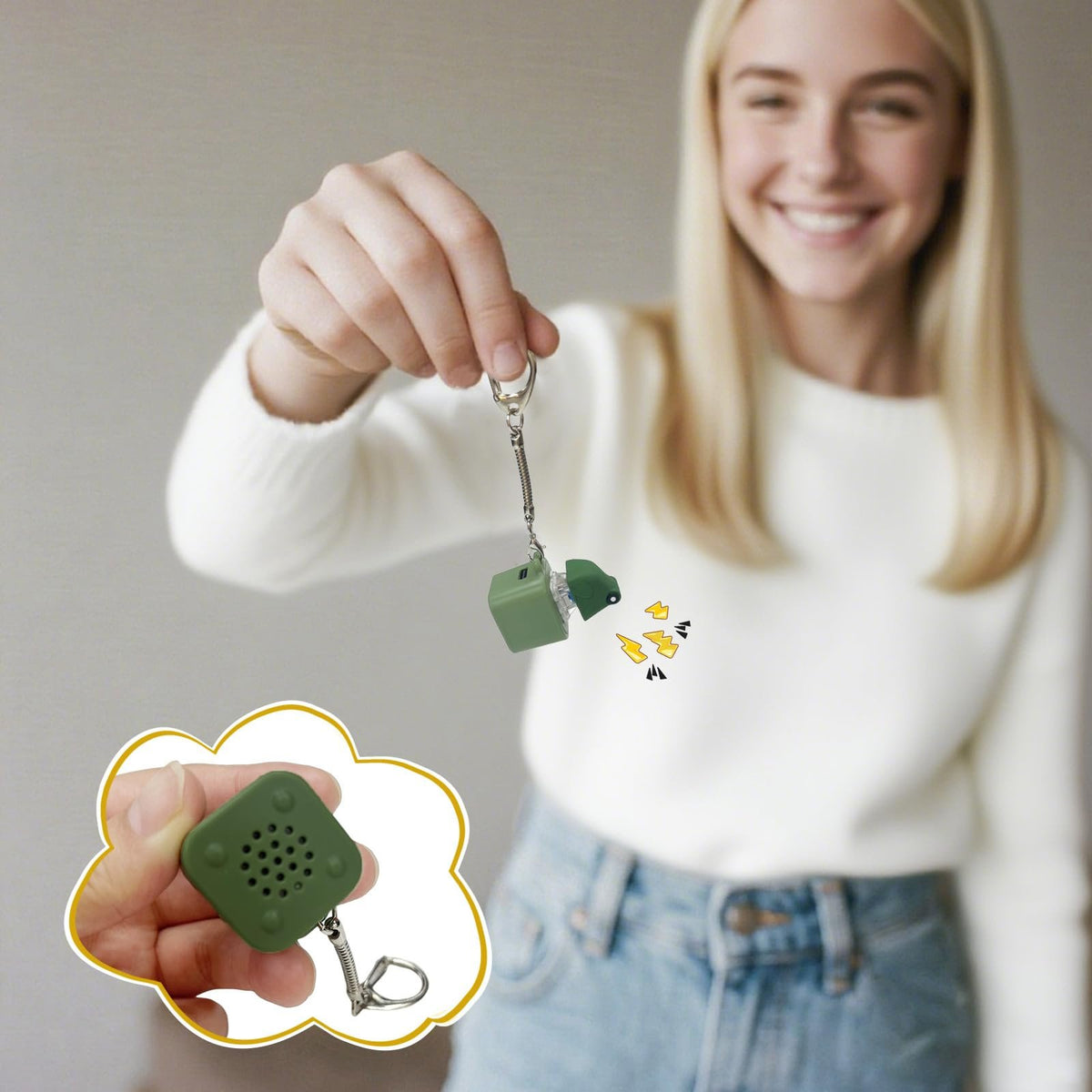 Frog Croaking Fidget Toy - Rechargeable Frog Croaking Keychain. Frog Croaking Stress Reliever with Colorful Lights. Fun & Portable Anxiety Relief Toy