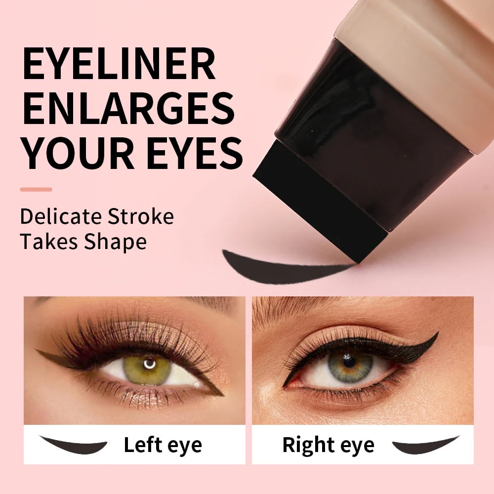 🍂 💰Rotating waterproof winged eyeliner stamp pen-Quick dry smudge proof liquid liner long lasting lazy makeup-tool