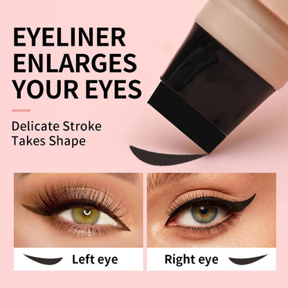 🍂 💰Rotating waterproof winged eyeliner stamp pen-Quick dry smudge proof liquid liner long lasting lazy makeup-tool