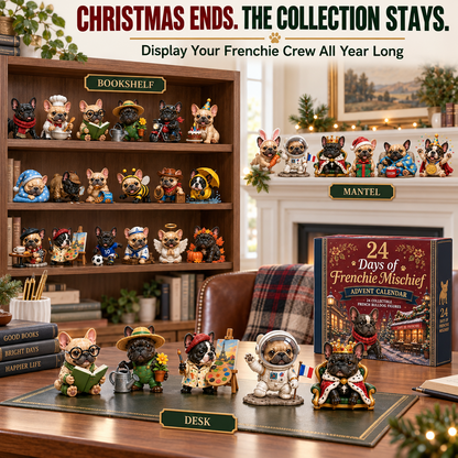 ⏳ Last Day 49% OFF – 🐶 24-Day French Bulldog Christmas Advent Calendar | 24 Unique Collectible Frenchie Characters with Different Outfits, Personalities & Daily Holiday Surprises 🎄✨  (8865 Rev