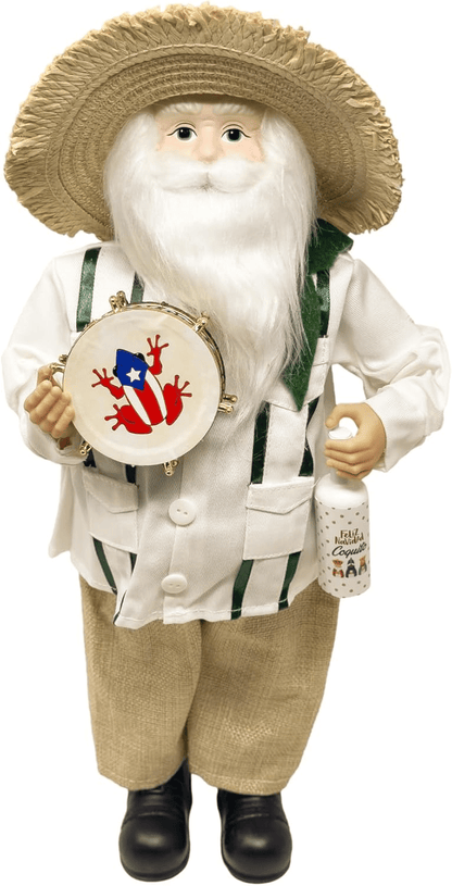 🎄🎅Puerto Rican Santa Claus – Coquito & Tambor Holiday Decor🎶