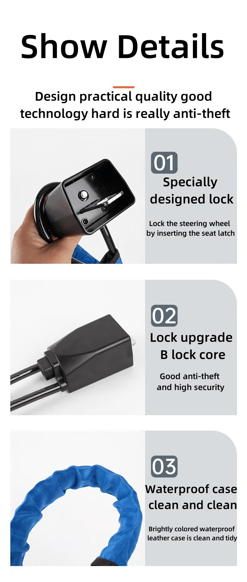 🏆 50K+ SOLD! – Almost Gone💥🚗Car Steering Wheel Lock Seat Belt Lock Anti-Theft Device
