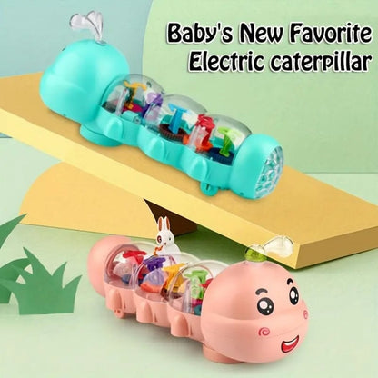 Crawling Toy. Caterpillar Design Tummy Time Toy with Light & Music Musical Light Up