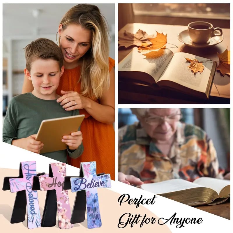 📖16 Pcs Magnetic Cross Bookmarks Gifts for Bible Study. Readers. Teachers. Students🌸✝️