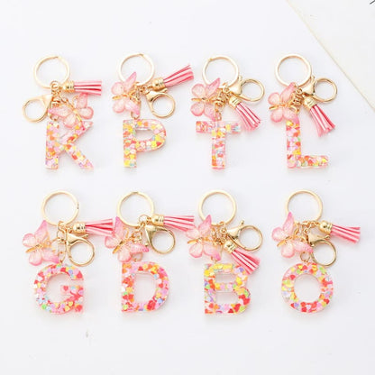 Cilifer®  Butterfly Letter Keychain Tassel Design Vibrant Durable Lightweight Gift