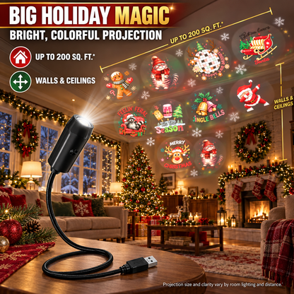 ✨HD Christmas Projector – 6 or 10 Festive Scenes