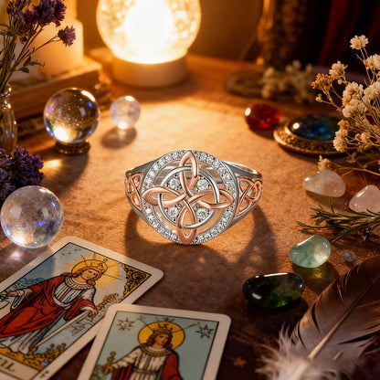 🔥🔮Handmade Witch's Return-Knot Protection Ring✨