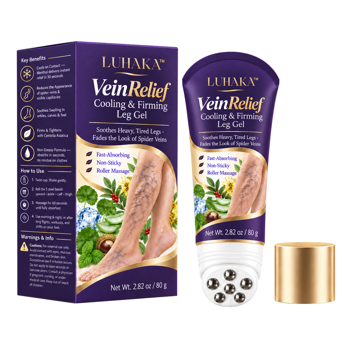 LUHAKA™ VeinRelief Cooling Herbal Leg Gel