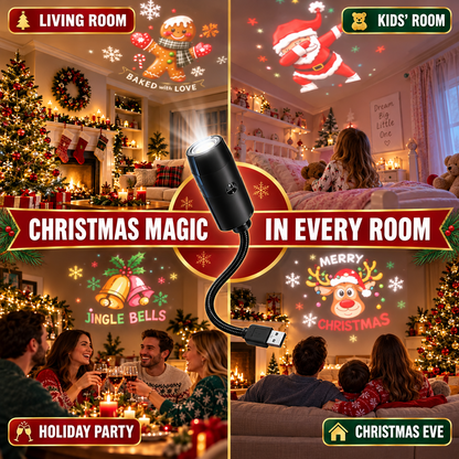 ✨HD Christmas Projector – 6 or 10 Festive Scenes