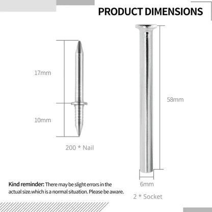 ✨Double-Head Skirting Thread Seamless Nail. Skirting Line Without Marks Nail. Invisible Security Screws Equipped with Nail Specific Sleeve Tool