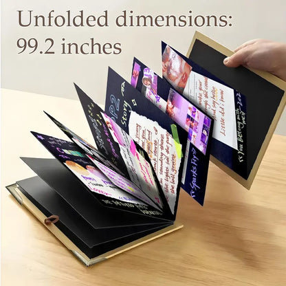 🔥✨The Memory Keeper: 230 cm Accordion Scrapbook Album📚