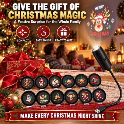 ✨HD Christmas Projector – 6 or 10 Festive Scenes