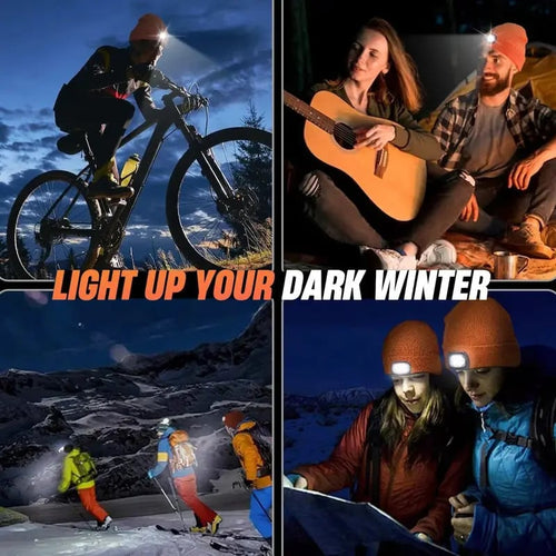 🎄LED illuminated headlamp for knitted hats