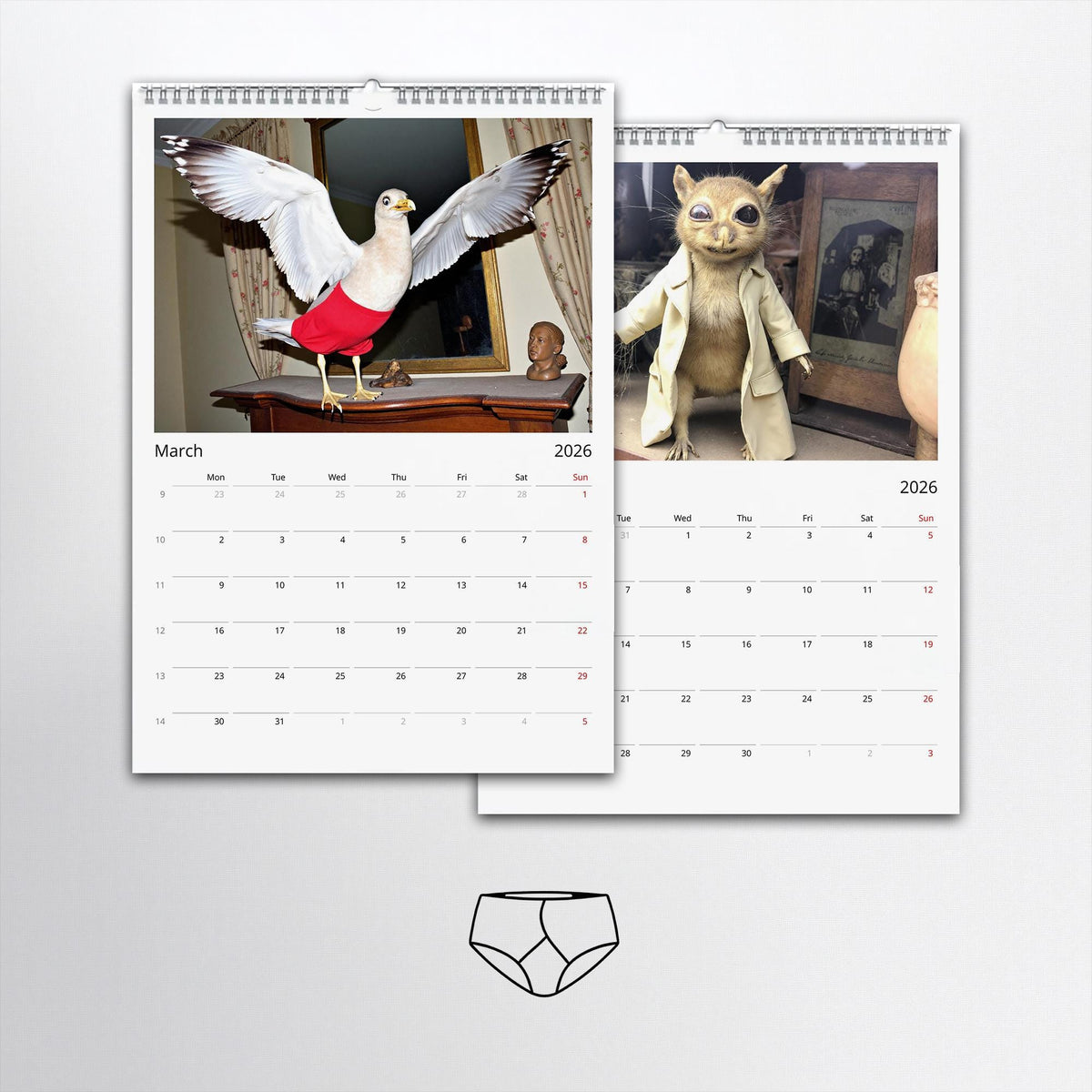 2026 Bad Taxidermy Wall Calendar – Weird. Gross & Hilariously Awful Taxidermy