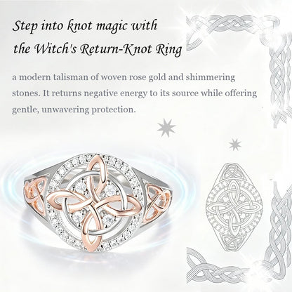 🔥🔮Handmade Witch's Return-Knot Protection Ring✨