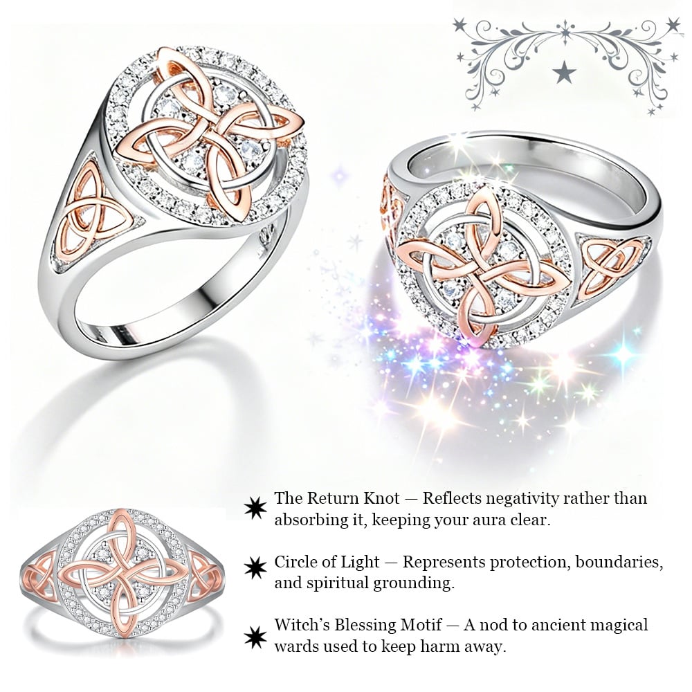 🔥🔮Handmade Witch's Return-Knot Protection Ring✨