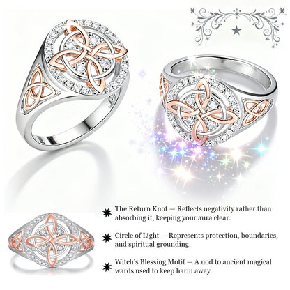 🔥🔮Handmade Witch's Return-Knot Protection Ring✨