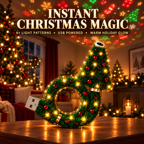 2026 New USB Plug-In Christmas Projector Night Light 🎄