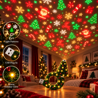 2026 New USB Plug-In Christmas Projector Night Light 🎄