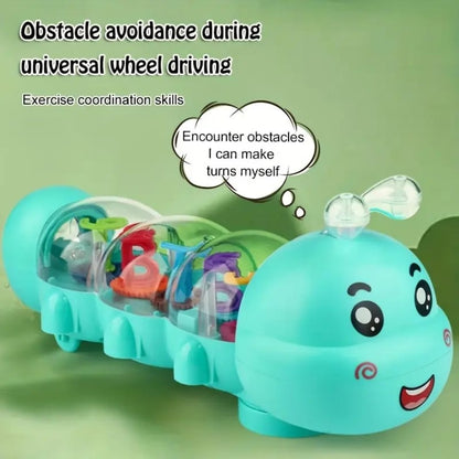 Crawling Toy. Caterpillar Design Tummy Time Toy with Light & Music Musical Light Up