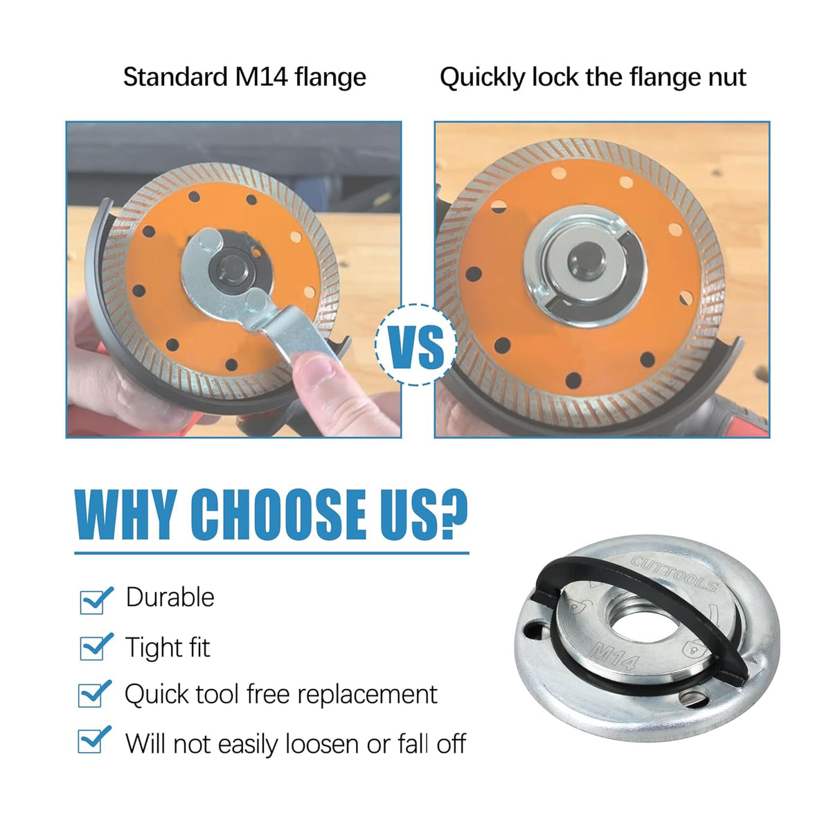 Angle Grinding Tool Flange Nut🔧. 1 SET(2 PCS)