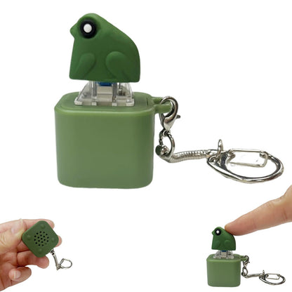 Frog Croaking Fidget Toy - Rechargeable Frog Croaking Keychain. Frog Croaking Stress Reliever with Colorful Lights. Fun & Portable Anxiety Relief Toy