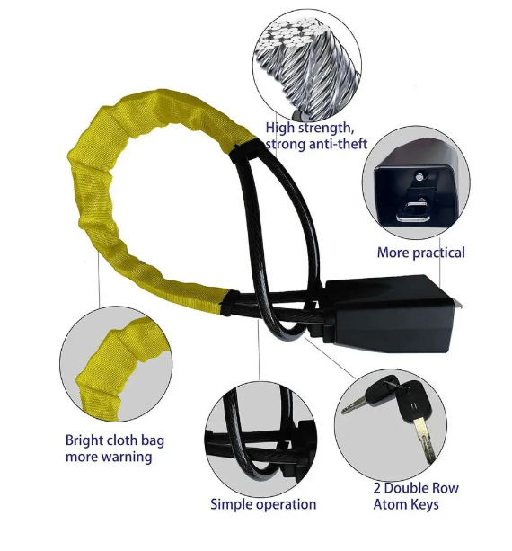 🏆 50K+ SOLD! – Almost Gone💥🚗Car Steering Wheel Lock Seat Belt Lock Anti-Theft Device