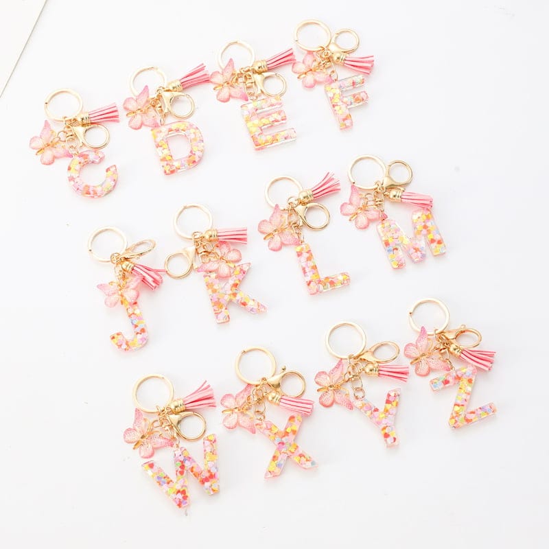 Cilifer®  Butterfly Letter Keychain Tassel Design Vibrant Durable Lightweight Gift