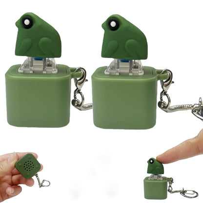 Frog Croaking Fidget Toy - Rechargeable Frog Croaking Keychain. Frog Croaking Stress Reliever with Colorful Lights. Fun & Portable Anxiety Relief Toy