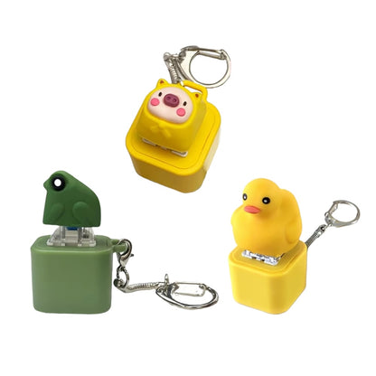 Frog Croaking Fidget Toy - Rechargeable Frog Croaking Keychain. Frog Croaking Stress Reliever with Colorful Lights. Fun & Portable Anxiety Relief Toy