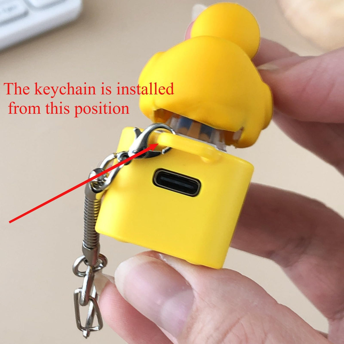 Frog Croaking Fidget Toy - Rechargeable Frog Croaking Keychain. Frog Croaking Stress Reliever with Colorful Lights. Fun & Portable Anxiety Relief Toy