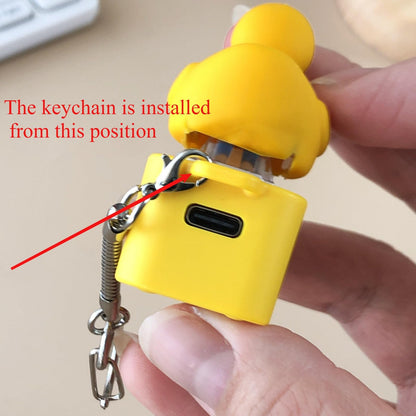 Frog Croaking Fidget Toy - Rechargeable Frog Croaking Keychain. Frog Croaking Stress Reliever with Colorful Lights. Fun & Portable Anxiety Relief Toy