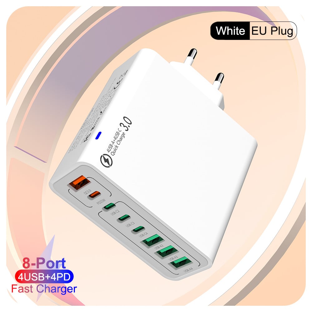 🔥🔥8 in 1 Waterproof Ports USB Fast Charger